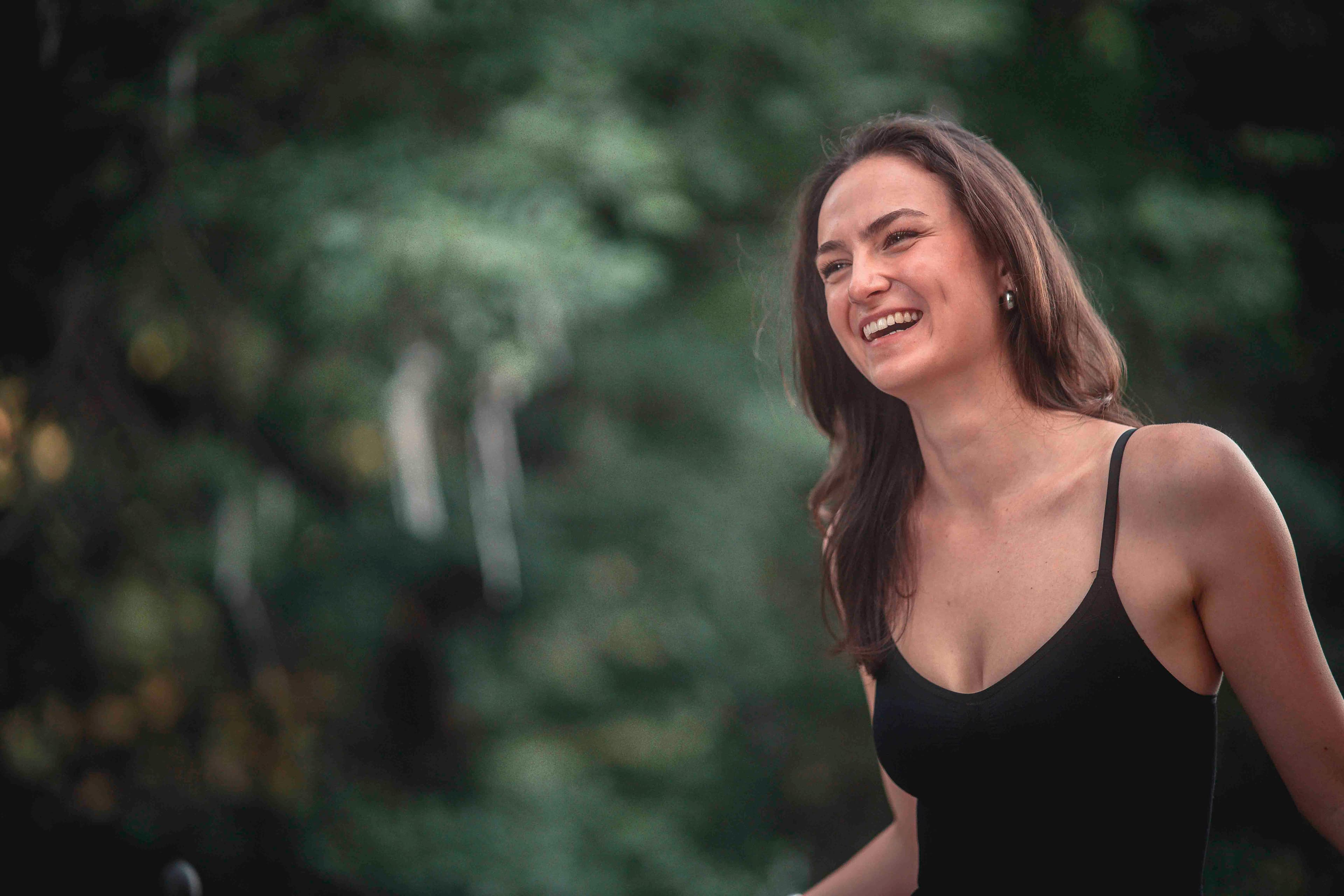 Woman smiling