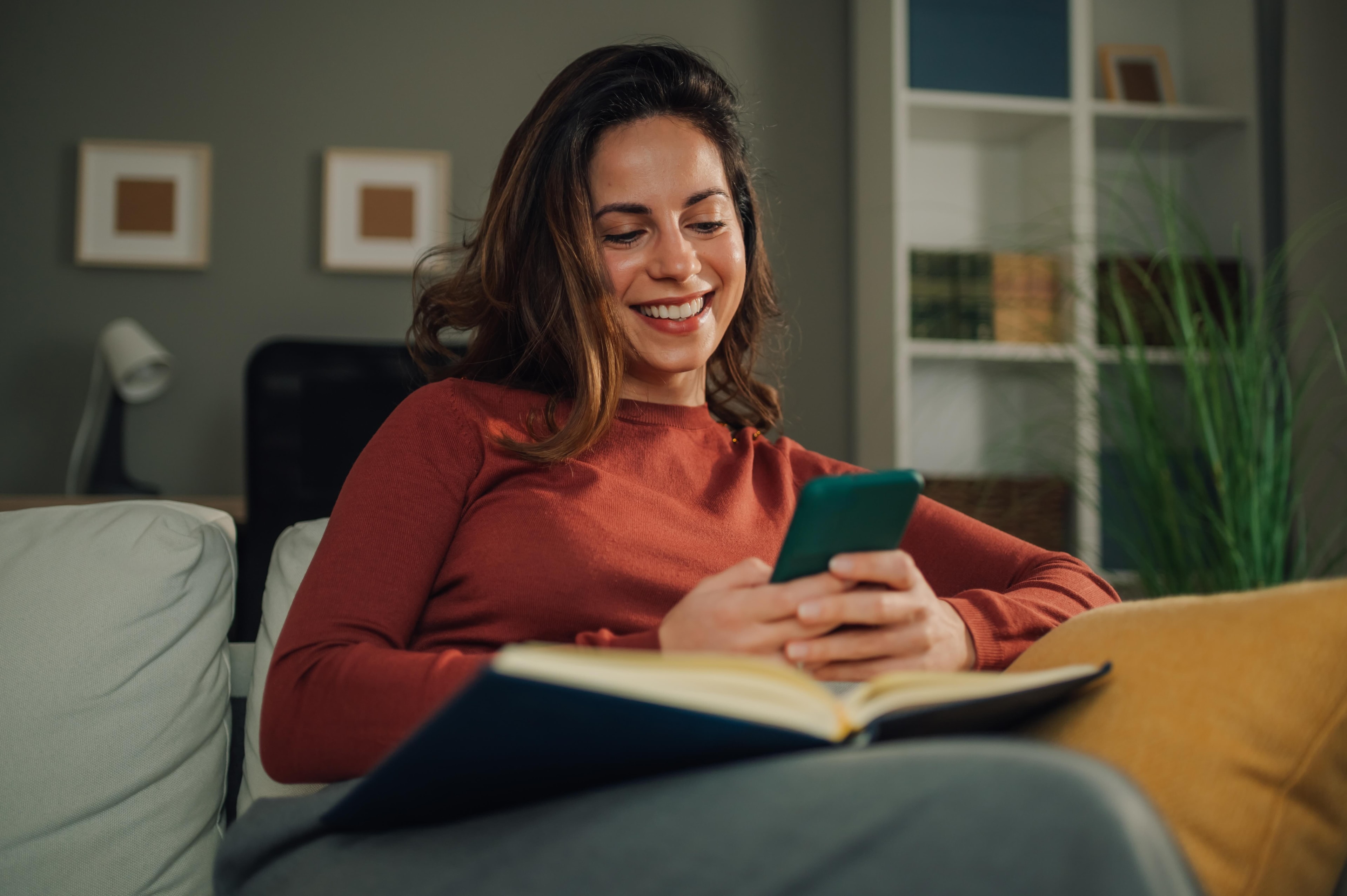 Woman working from home